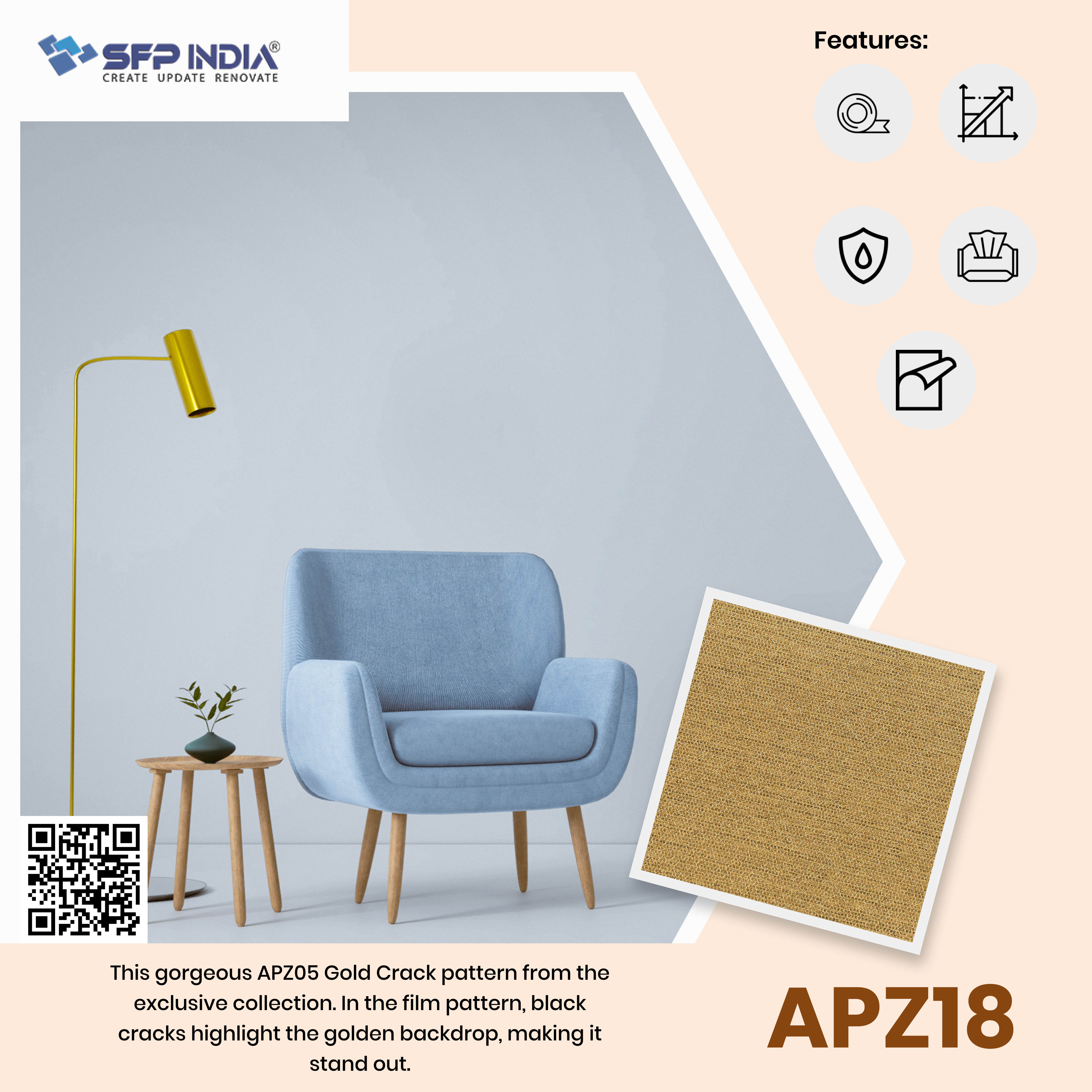 Bodaq APZ18 Metal Wave Interior Film by SFP India