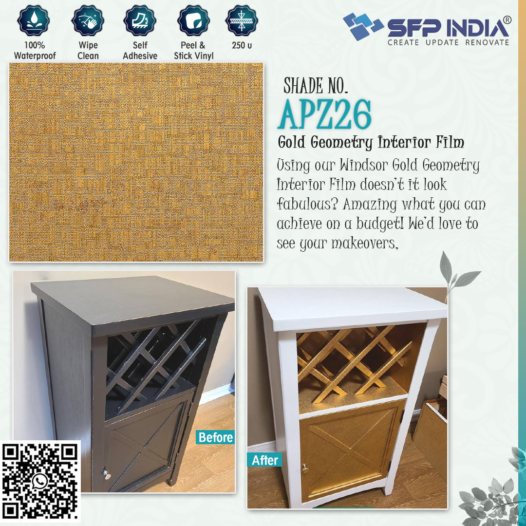 SFP India APZ26 Gold Geometry Interior Film 